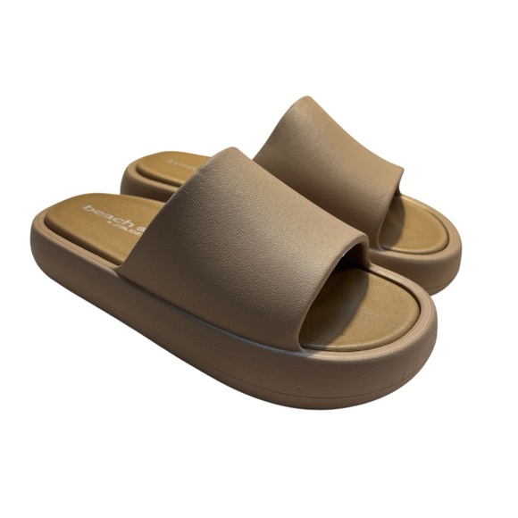 J Slides Shoes - NEW Beach Slides by J Slides Sandals Size 7 Tan Beige EVA Squish Pool Slides